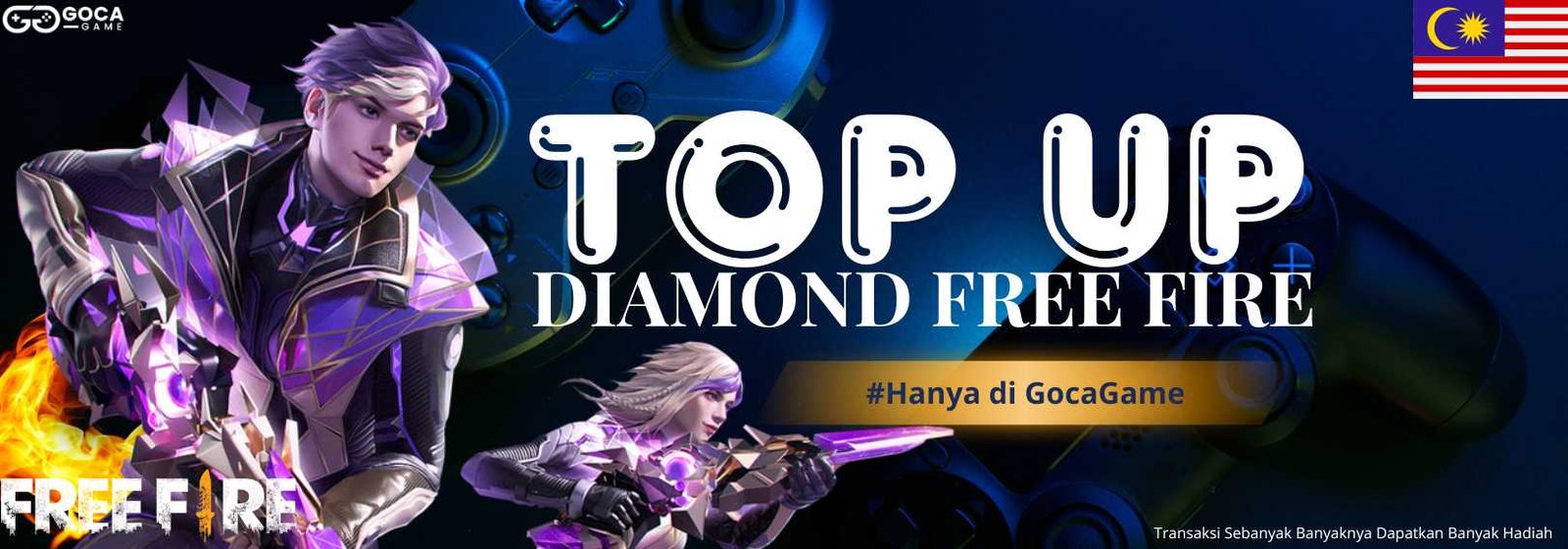 Top Up FREE FIRE MALAYSIA Termurah, Bisa Pakai Pulsa & Terpercaya